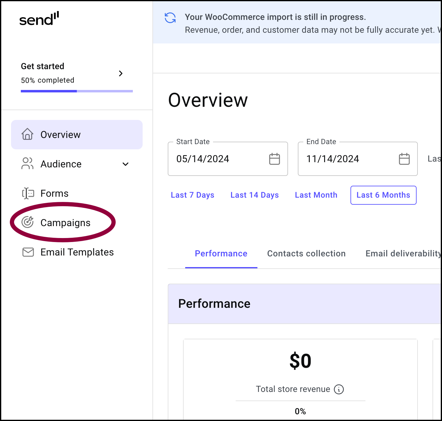 Create a campaign from scratch 3 Click the Campaigns tab