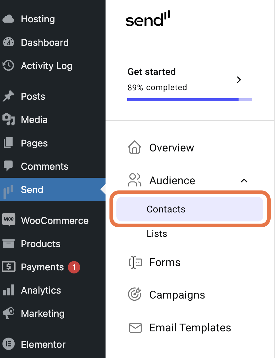 Remove a contact from a list 15 contacts