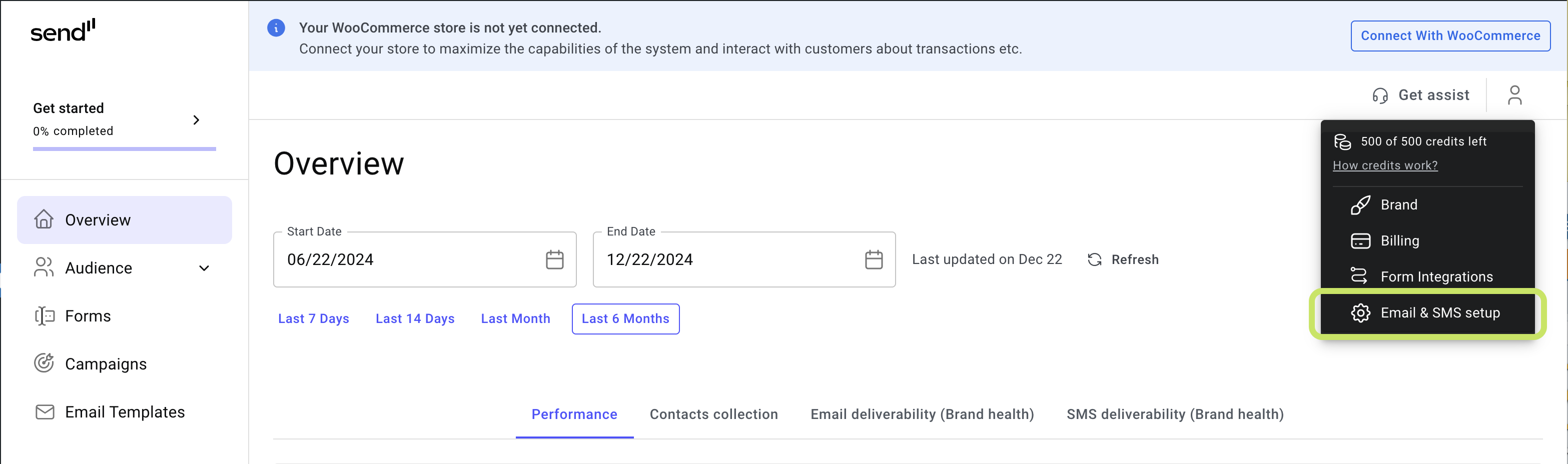 Set up a number for SMS campaigns 5 email and sms setup