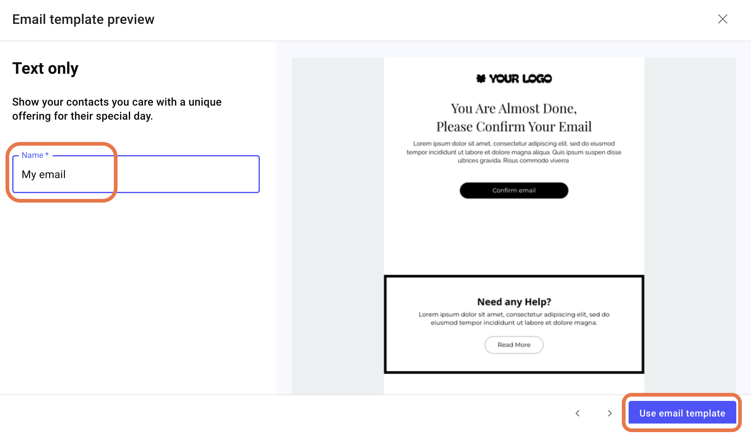 Create a campaign from scratch 35 my email template