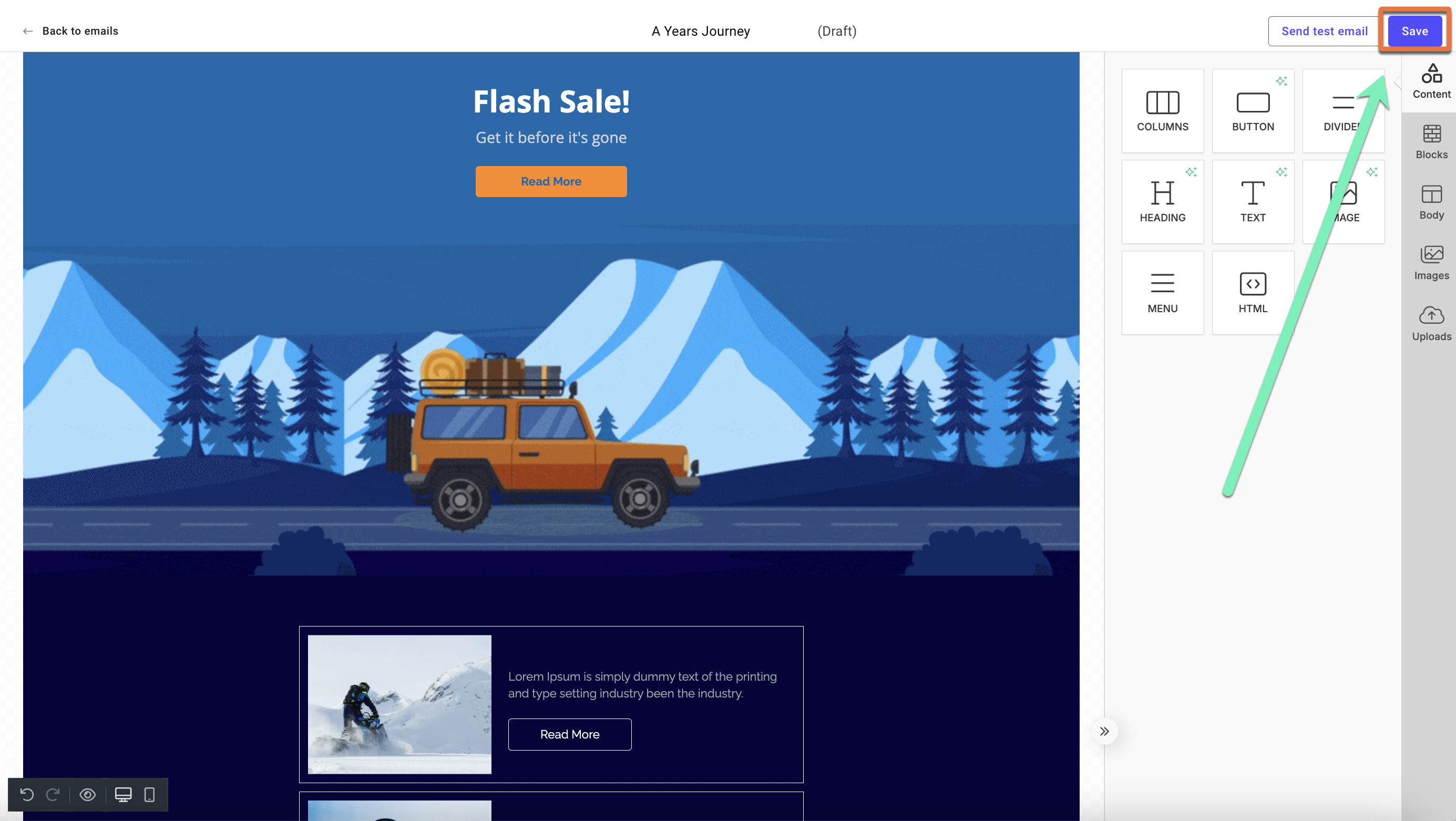 Create a Broadcast 14 flash sale